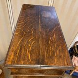 Lady bonheur du day secretary cabinet oak with marquetry and mother-of-pearl