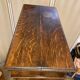 Lady bonheur du day secretary cabinet oak with marquetry and mother-of-pearl