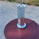 Lamp of the 70s in chrome metal original lampshade