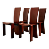 Chaise de salle à manger en cuir Pietro Costantini, lot de 4