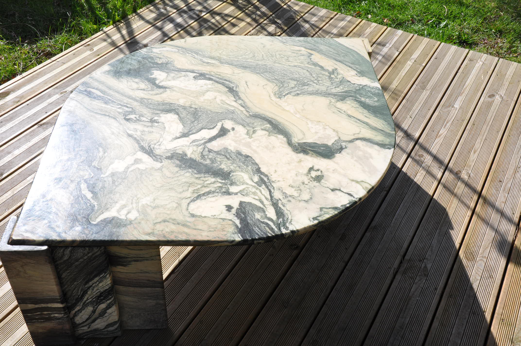 70s marble coffee table