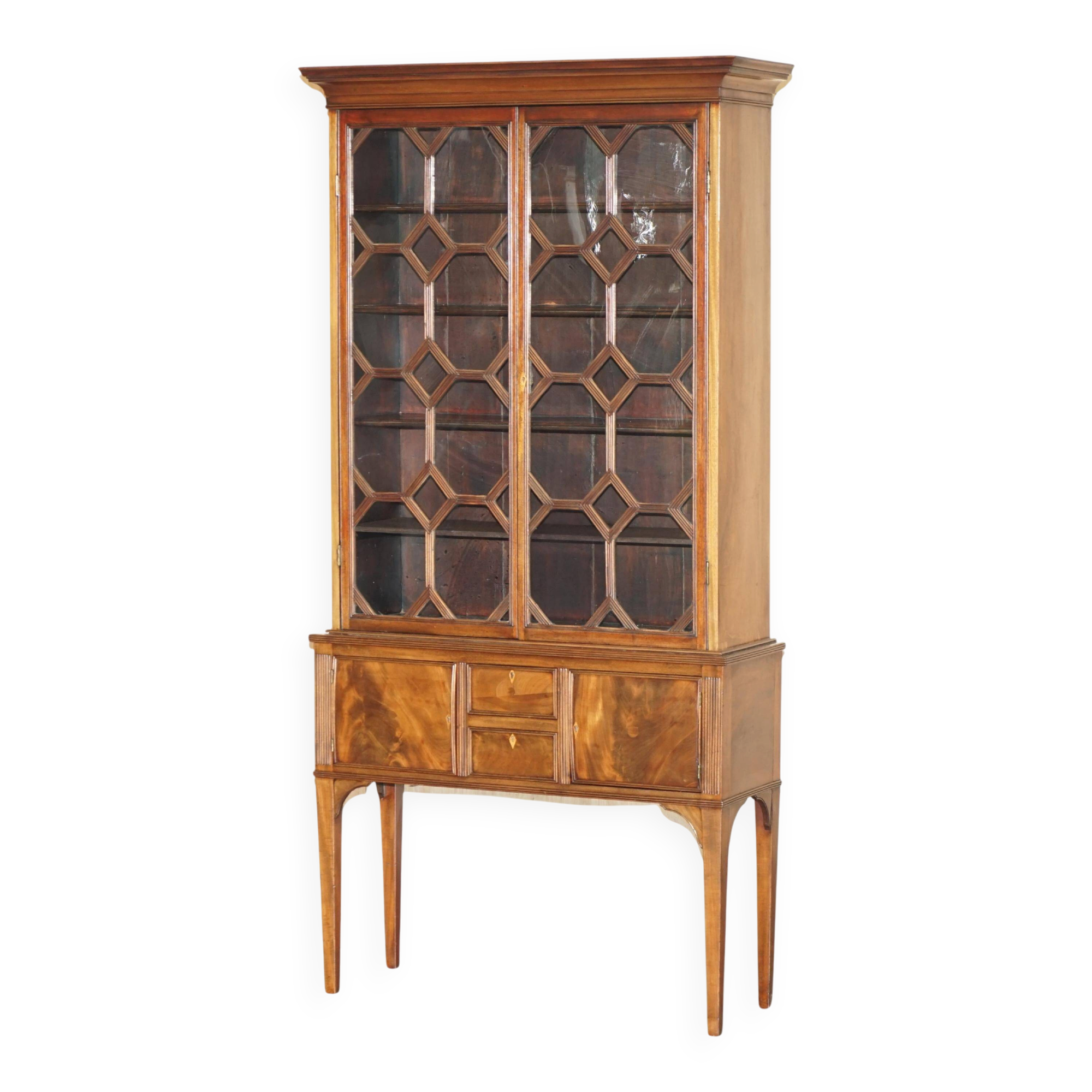 Victorian Antique Astral Library circa 1870 with Long Legs