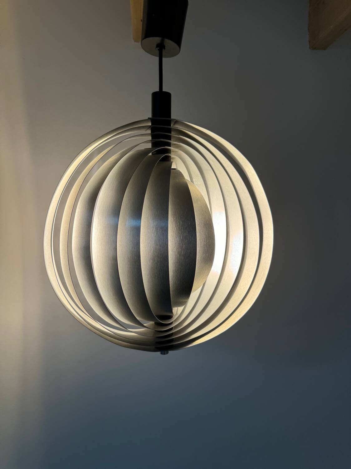 Moon modular suspension in brushed steel / 70s