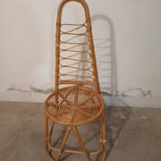 Chaise haute en rotin,  bambou