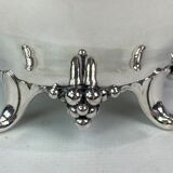 Water jug on feet decorated with ebony of hallmarked silver from the 1940s. The jug is in great anti