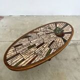 Vallauris oval ceramic coffee table