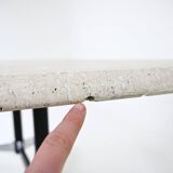 Travertine dining table by Charles & Ray Eames for Vitra, 1960s