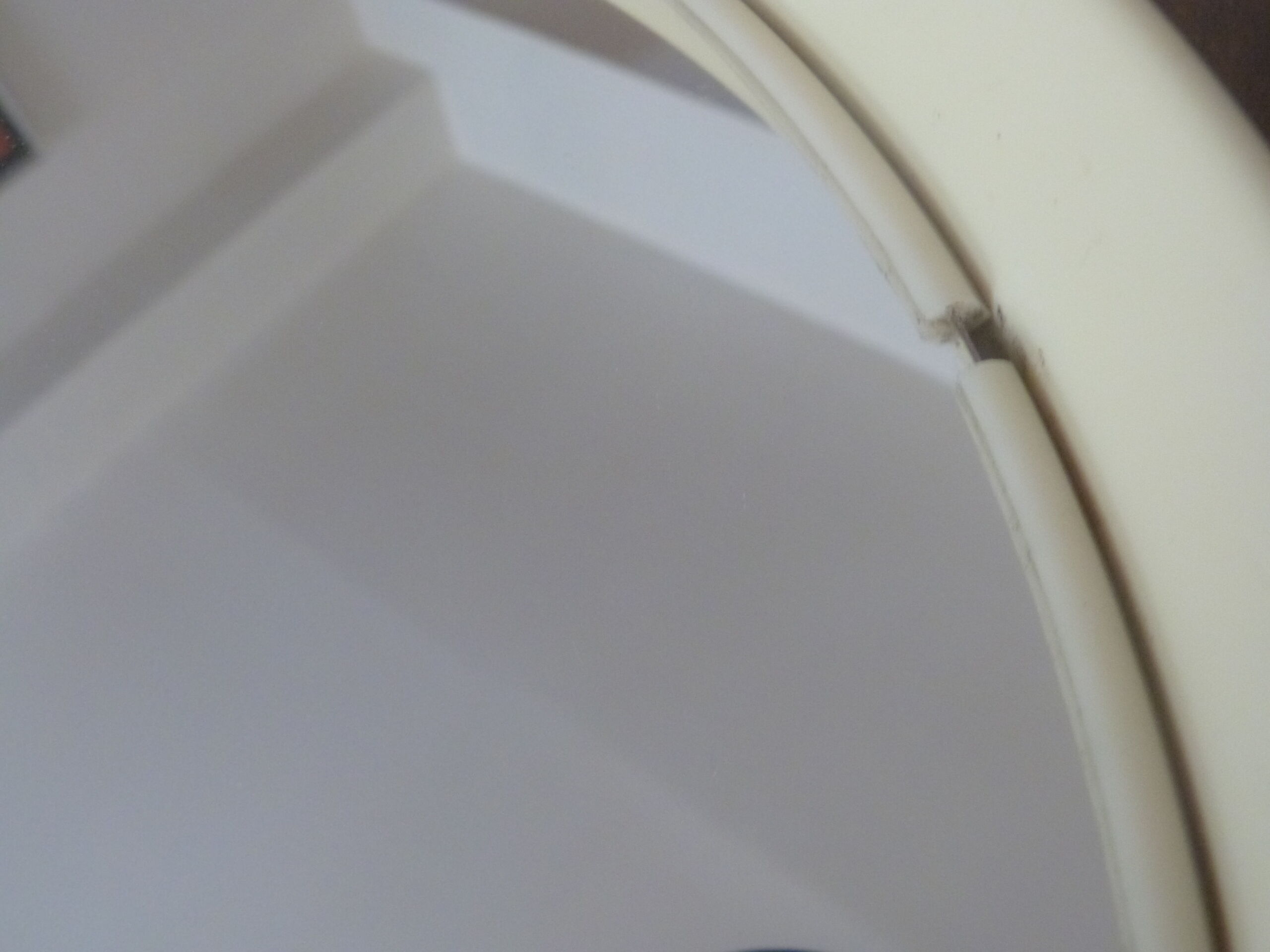 Vintage mirror plastic cream - Collezione Salc Cantù Italy
