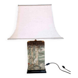 Luxurious Desk Lamp with ASIAN DECOR in lacquered wood