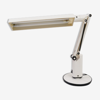 Lampe de bureau Fagerhults blanche modèle « Lucifer », années 1970