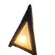 pairs of pyramid lamps in bamboo and fabric from 1960/1980