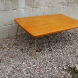 Table basse SIF 1960 bois et laiton