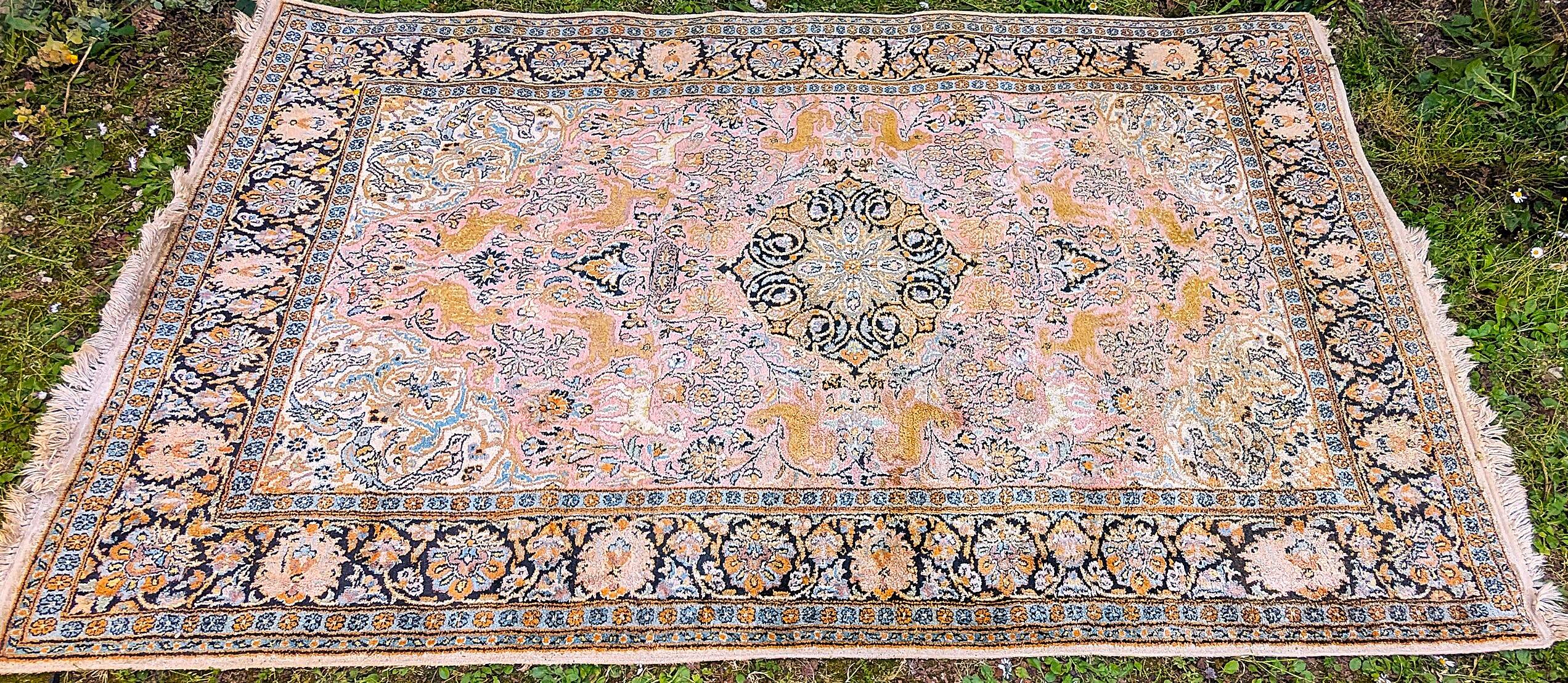 Handmade Silk Oriental Carpet 190 x 117 circa 1950