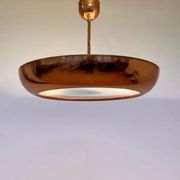 Pair of Bauhaus / Functionalist Copper Pendants UFO by Napako, 1940s