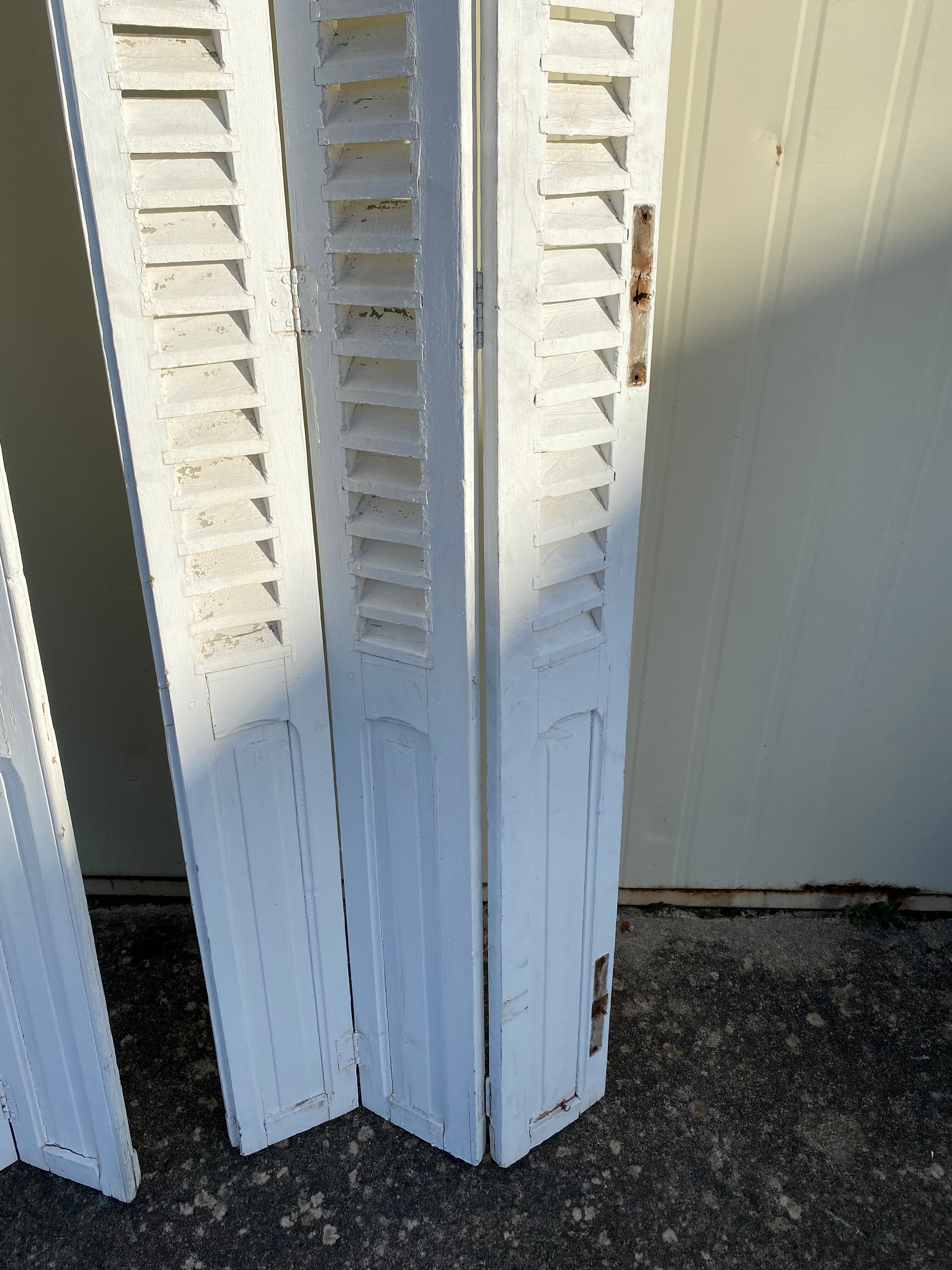Shutters with folding leaves