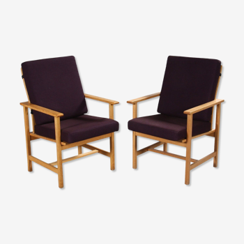 Borge Mogensen, pair of armchairs, oak, model 2257