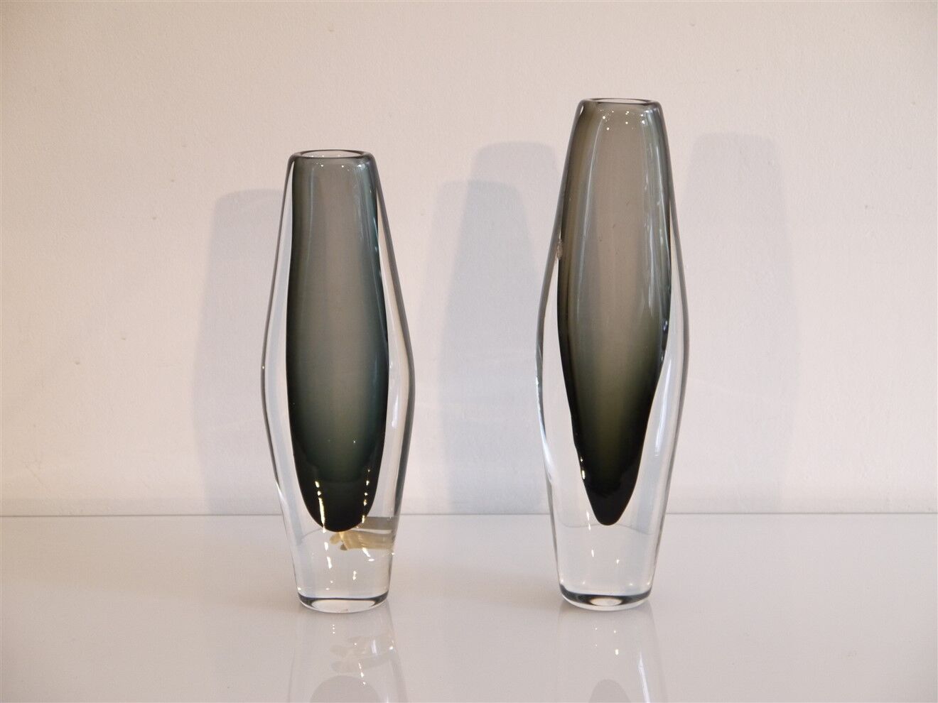Paire de vases scandinave "sommerso" 1960
