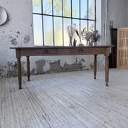 Bistro farmhouse table cherry wood turned legs 180cm