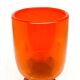 Modernism vase, orange glass, designed by J. Słuczan-Orkusz, Poland, 1970s