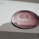 Decorative bowl, pink-purple, glass, designed by A. F. Gangkofner, Hessengl