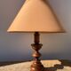 Vintage turned wooden lamp 1960 / 1970