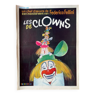 Original cinema poster "The Clowns" Federico Fellini 36x49cm 1970