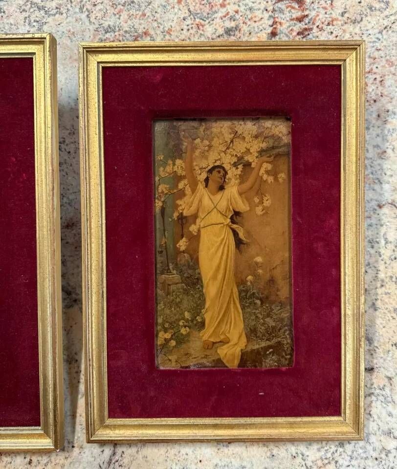 Cuno Freiherr Von Bodenhausen (1883): 2 oil paintings on porcelain