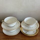 4 cups and under golden cups Limoges porcelain