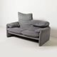 Vico Magistretti Maralunga 2-seater / loveseat for Cassina, Italy, 1980s, g
