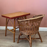 Small wicker armchair for children
