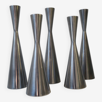 5 cast aluminum candle holders, Ikea, Erika Pekkari