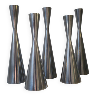 5 cast aluminum candle holders, Ikea, Erika Pekkari