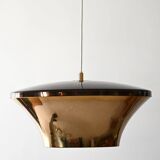 1970s Scandinavian brass ceiling lamp