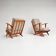 Wooden Midcentury armchairs with spindles from the 1960s