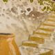 Signed pastel and watercolor painting of a Provençal landscape "the staircase"