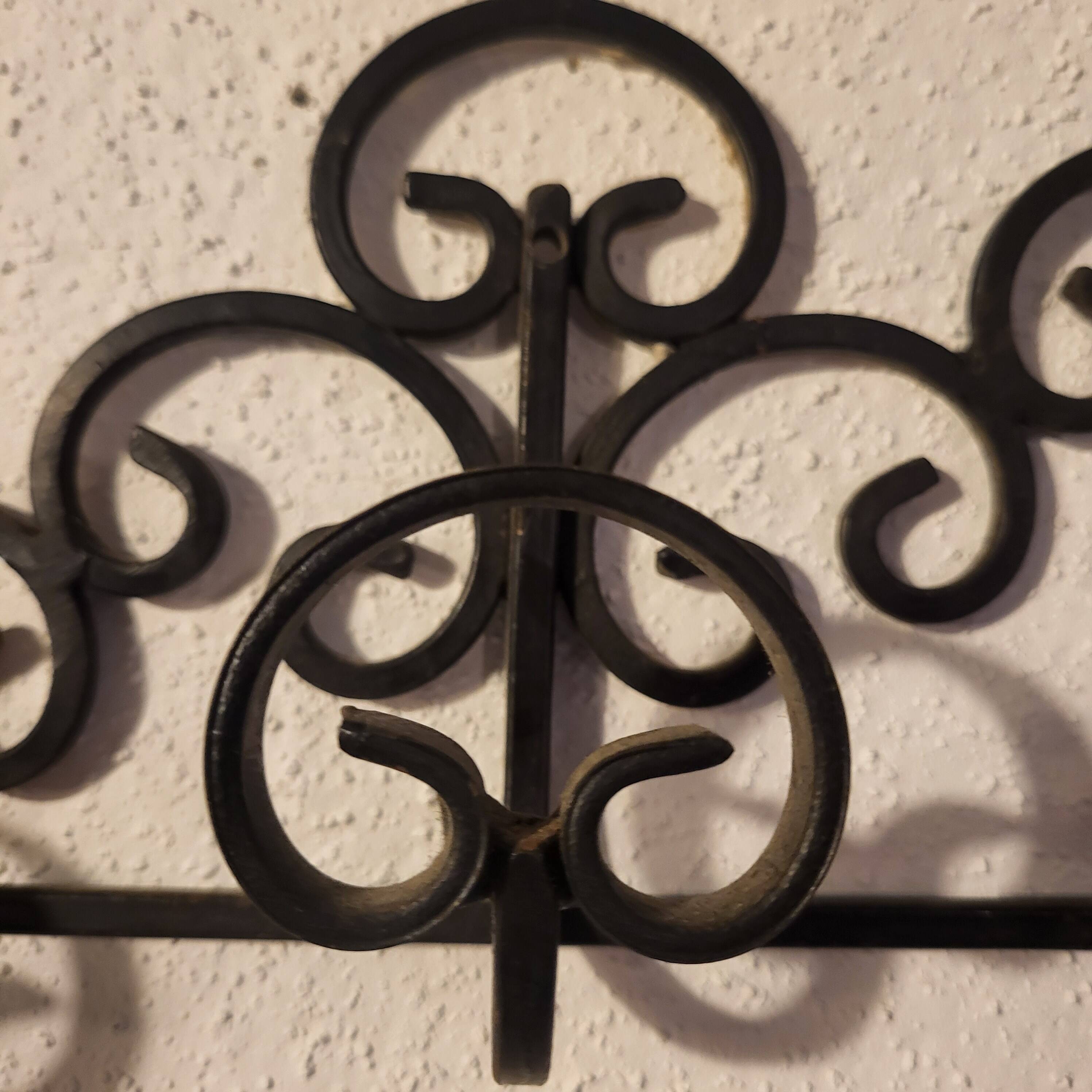 Decorative wrought iron wall hook