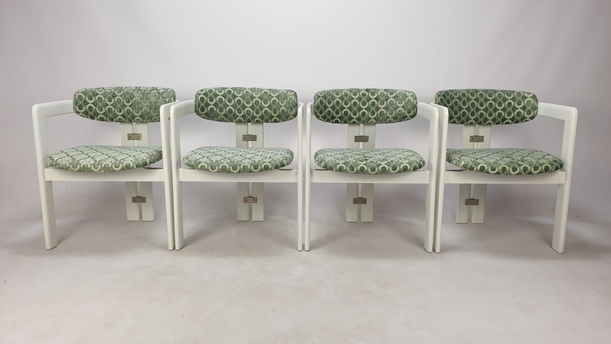 Augusto Savini for Pozzi Set of Four 'Pamplona' Chairs, Italy 1970's