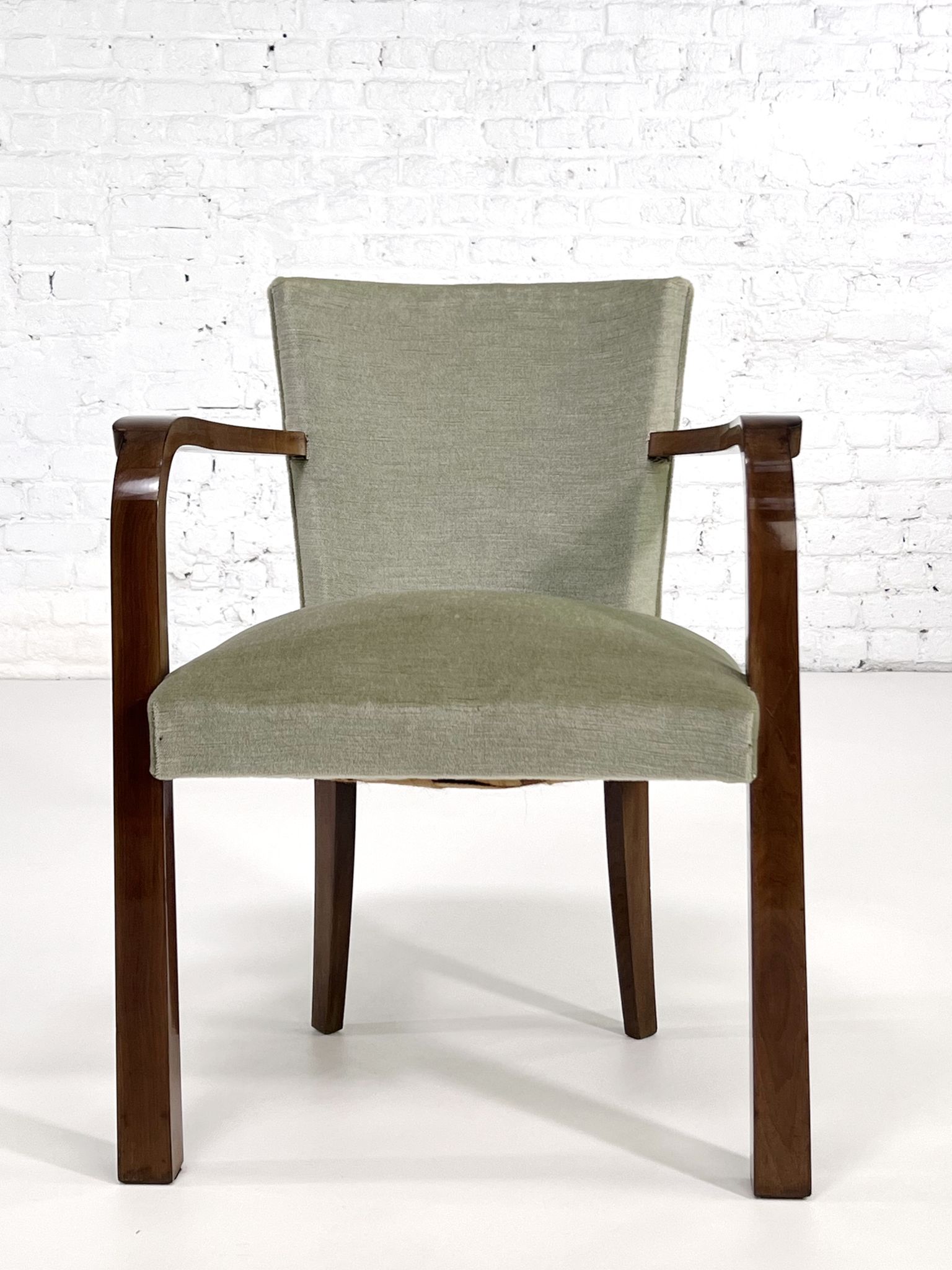 Pair of armchairs art deco 30/40 in wood and velvet
