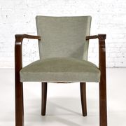 Pair of armchairs art deco 30/40 in wood and velvet