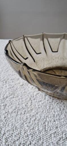 Vintage grey smoke salad bowl