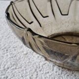 Vintage grey smoke salad bowl