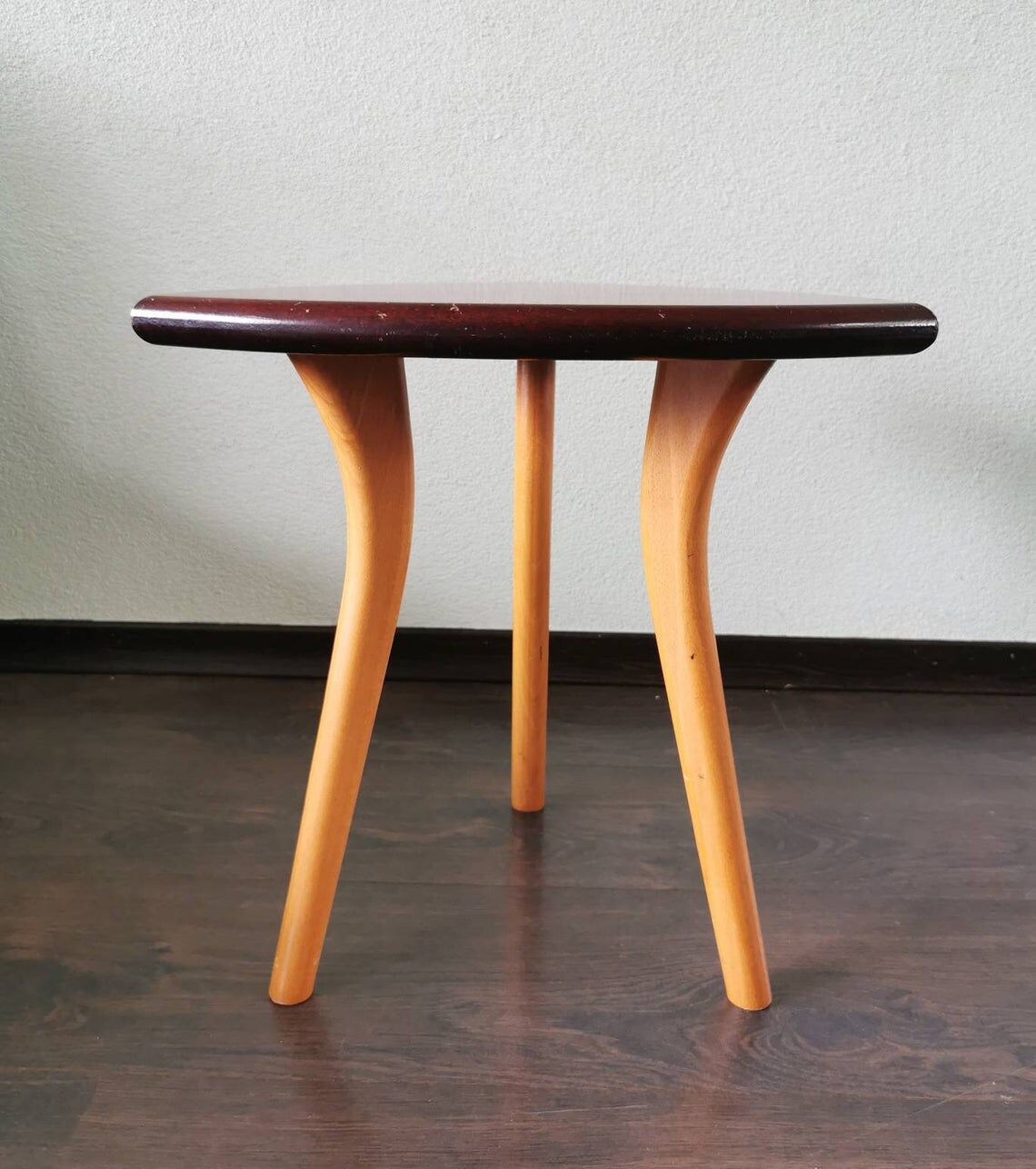 Wooden 1970s tabouret