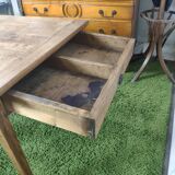 Light wood eating farm table