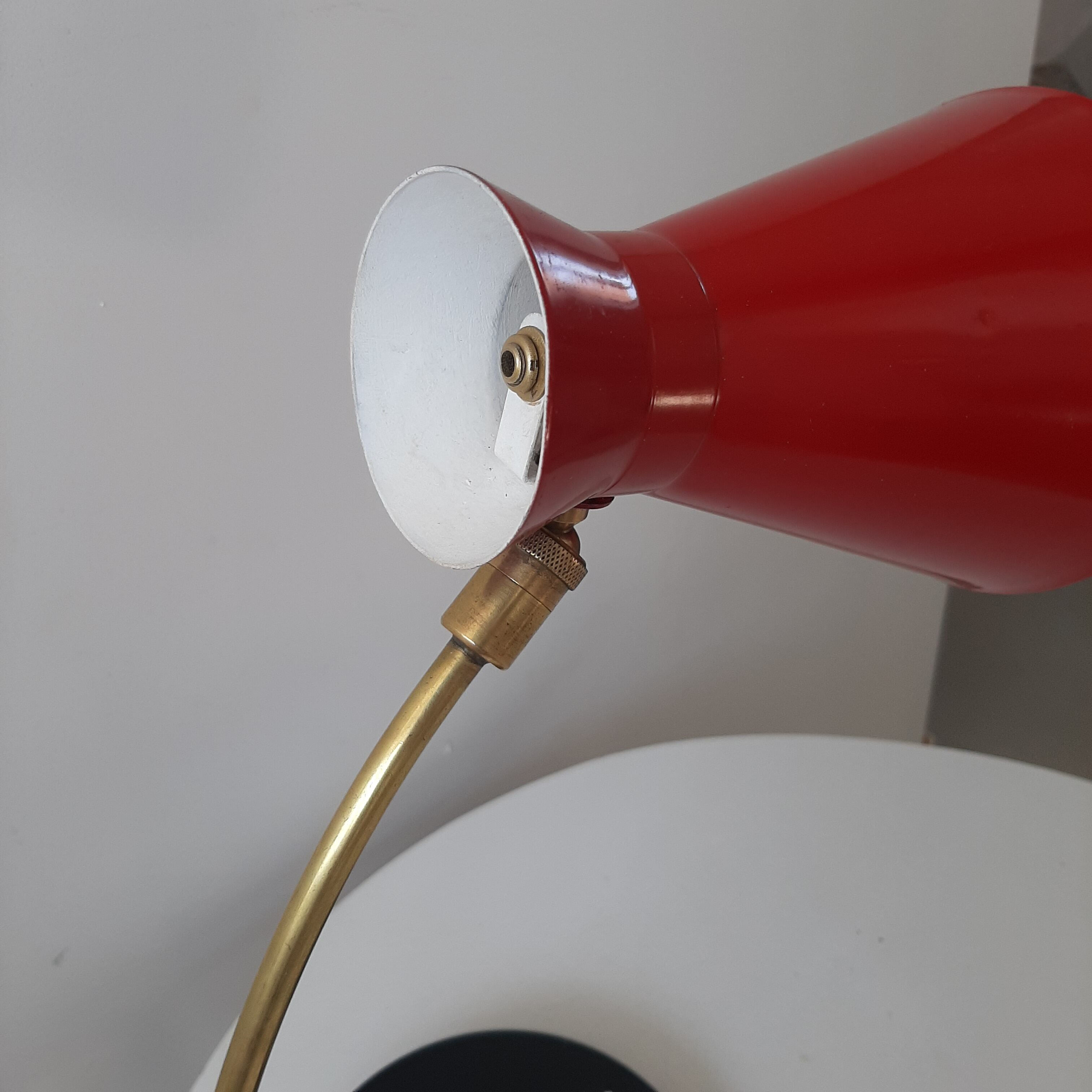 diabolo lamp 50s brass and metal