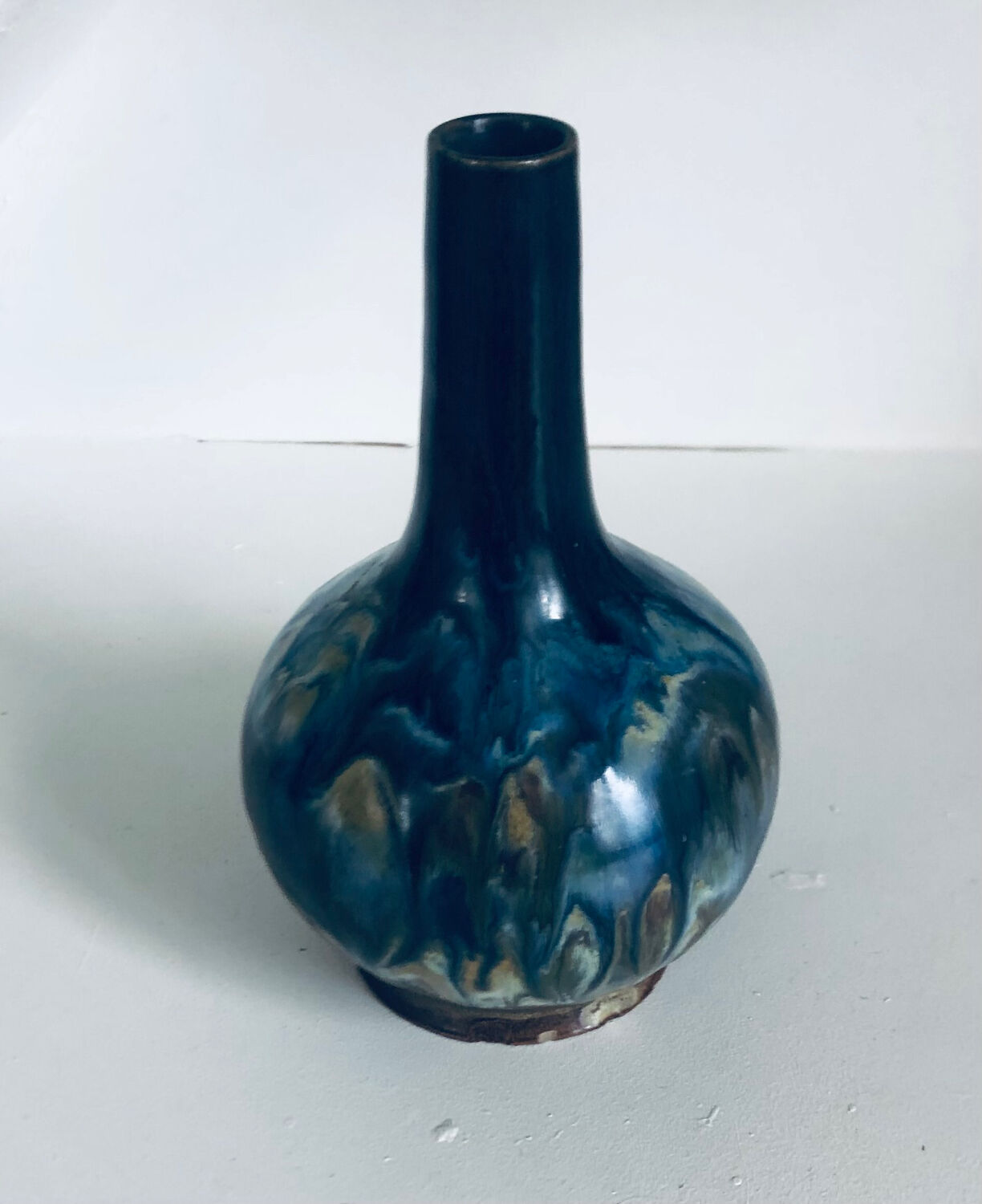 Art Deco vase in salt-glazed stoneware by Labrec by Labrut & Recullé