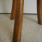 vintage wooden stool brutalist decor plant stand