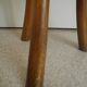 vintage wooden stool brutalist decor plant stand