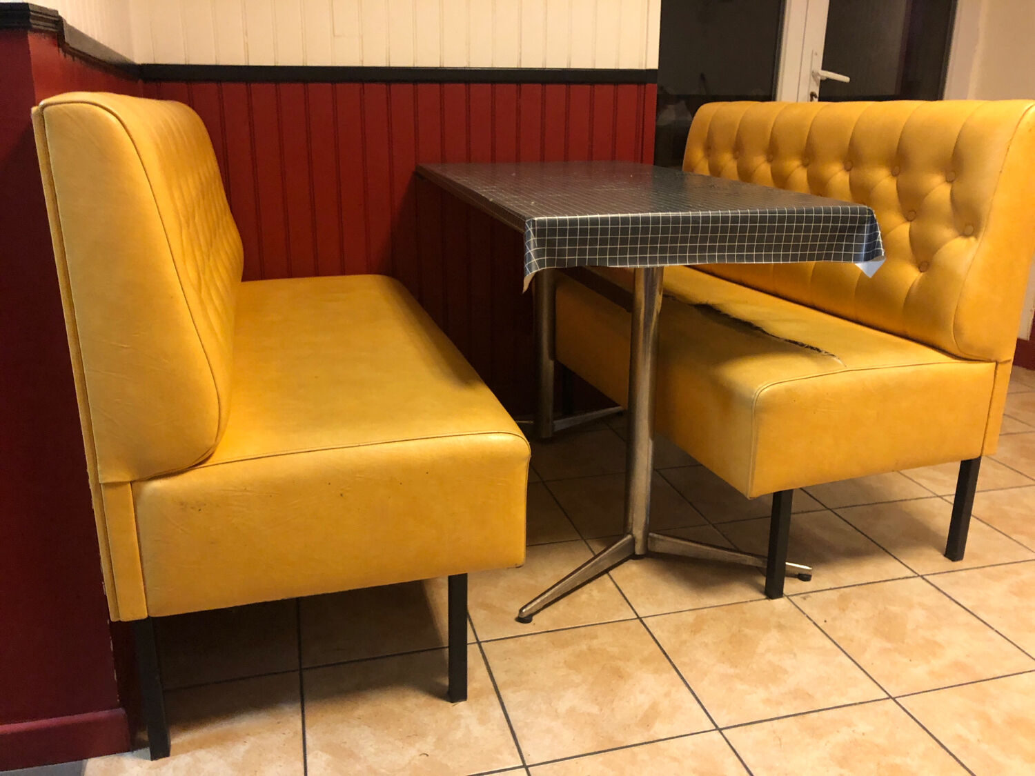 Yellow bistro bench, 1960