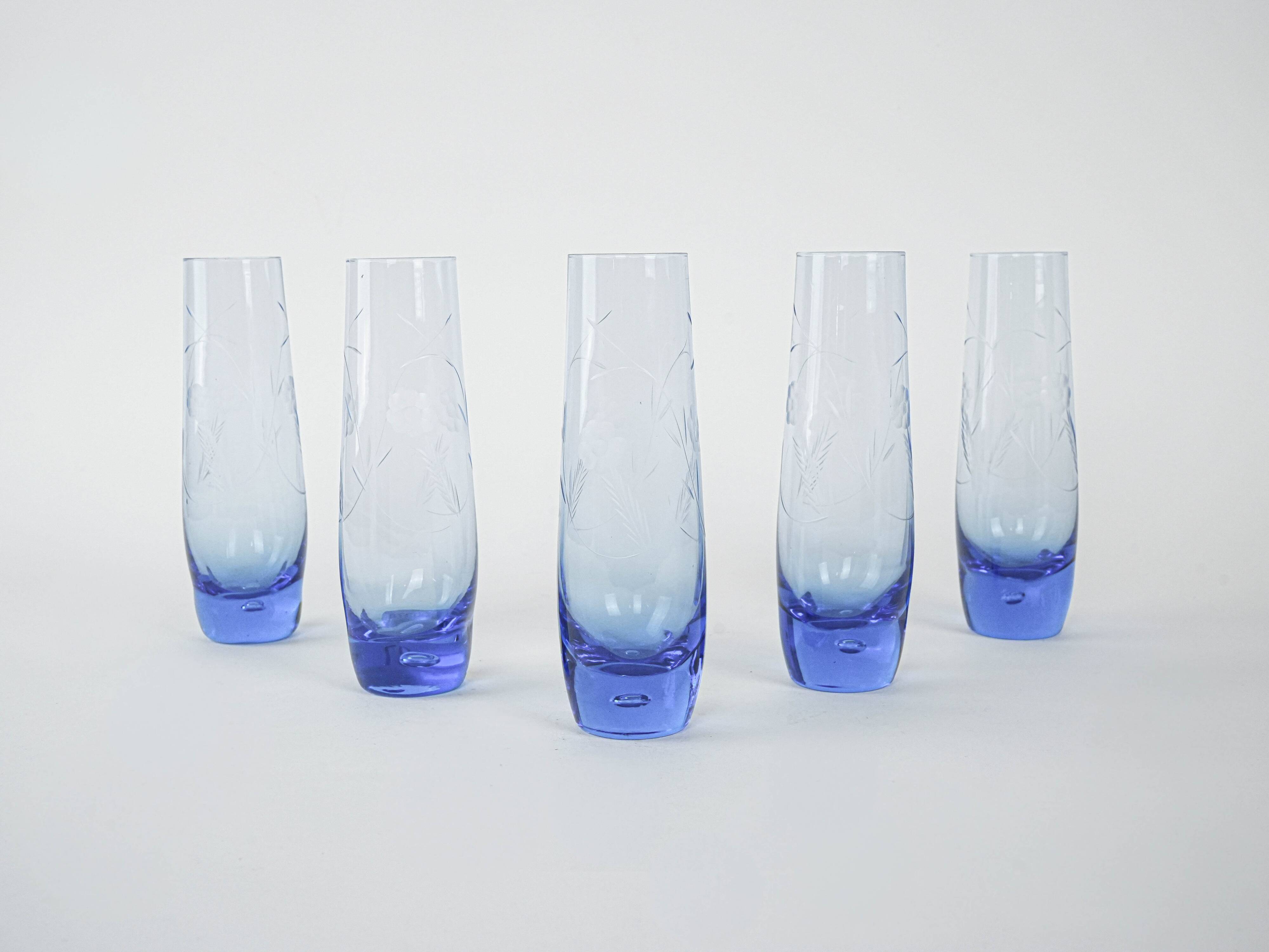 Set of glasses, Italian design, 1980s, production: Italy