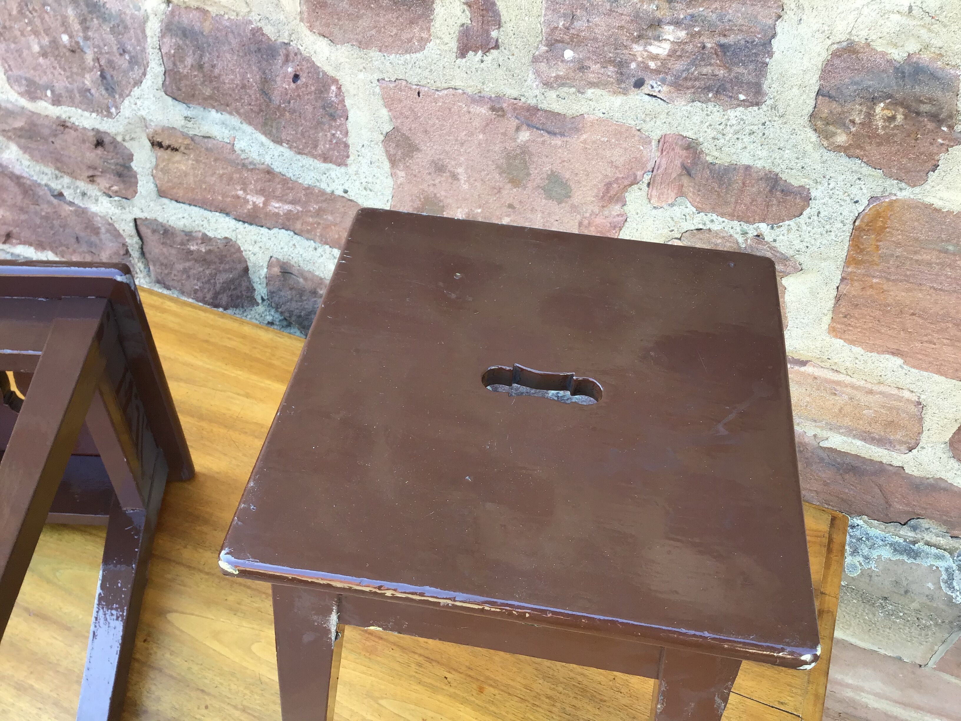 Vintage rustic farm stool